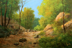 Lantos György: Erdő a Pilisben 40x60 cm (Hpldvilág árok)