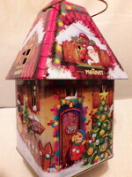 Magnat latern színes piros fém lámpás gyertyatartó 18x10x10cm.Új