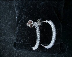 0.75CT VVs1 D Fehér 38db Valodi fehér Moissanit Gyemánt 925 Ezust Fulbevalo