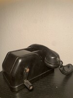 Antik kurblis bakelit telefon