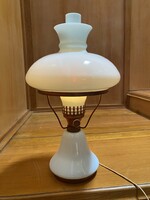 Retró szovjet elektromos „petróleumlámpa”, tejüveg, 51 cm. 1970/80-as évek