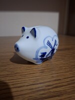 Delft Holland Porcelán szerencsehozó malacpersely. Hibátlan.