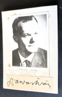 1957 DARVAS IVAN MOZI SZTÁR SZÍNÉSZ SZÍNMŰVÉSZ LEGENDA SAJÁTKEZÜLEG ALÁÍRT AUTOGRÁF FOTÓLAP