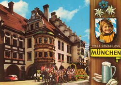 Képeslap: HB sör, Sörfesztivál München.
