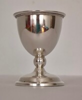 Ezüst art-deco pálinkás kupica, lágytojás tartó