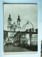 Képeslap, Csehszlovákia, Karlovy vary - Forrás a Mária Magdolna templomnál