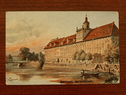 Raphael Tuck & Sons "Oilette" képeslap - Breslauból (ma Wrocław, Lengyelország) Budapestre 1906-ban