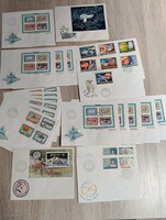 Űrkutatás FDC és Bélyeggyűjtemény(21 db) - Aerofila '74 blokkok RADAR (008008) és sorozatszámokkal