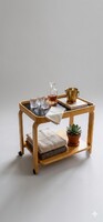 Vintage IKEA • Carina Bengs stílusú gurulós kisasztal