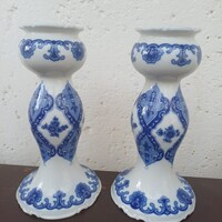 Wallendorf echt kobalt porcelán nagy gyertyatartók