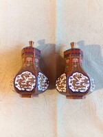 Sárkány motívumos cloisonné tégelyek