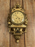 Rococo Style Gilded Wall Clock.