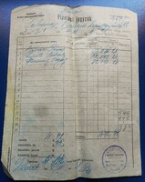 Fizetési jegyzék 1913 (Labancz Ambrus kerékgyártó, Nagykőrös alkalmazottjainak)