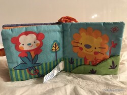MESEKÖNYV - TEXTIL -11 x 10 x 4 cm - PAMUT - RETRO - NÉMET - HIBÁTLAN
