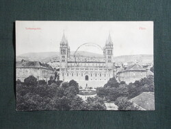Képeslap,Pécs,Székesegyház,Dóm,Templom látkép,részlet,Fürst Lipót Pécs kiadás,1912-