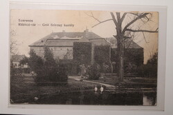 Képeslap, Szerencs, Rákóczi-várkastély 1916, Gróf Szirmai György , Schönfeld Zoltán