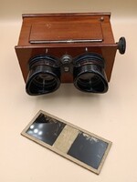 1920' Carl Zeiss Ikon Stereo viewer stereoscope sztereó 3d nézőke 45x107mm sztereoszkóp