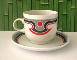 ALFÖLDI "BELLA"ART DECO MENZA MINTÁS KÁVÉS CSÉSZE+ ALJAK,PÓTLÁSNAK