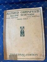 Régi kotta. Alfred Grünfeld: Kleine Serenade Piano solo Universal-Edition Wien - New York