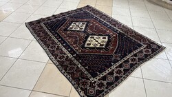 4389 Eredeti Iráni Afshari kézi csomó gyapjú szőnyeg 150X185CM