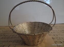 FÉMKOSÁR  -  EZÜSTÖZÖTT - 11 x 5 cm + fül 7 cm - NÉMET - HIBÁTLAN
