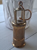 Réz bányász lámpa mini