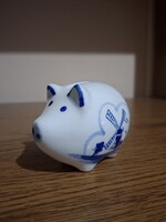 Delft Holland Porcelán szerencsehozó malacpersely. Hibátlan.