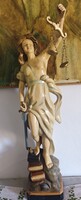 Justitia festett, faragott fa szobor 1930k. (egyedi)