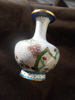 Rekeszzománc  váza  CLOISONNÉ 13 cm