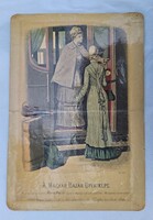 MAGYAR BAZÁR DIVATKÉPE   eredeti színezett acélmetszet 1880 as évek