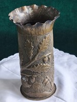 Első világháborús kézműves "trench art"tüzérségi váza(1918-25')