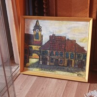 Bágyi Zsuzsanna olaj vászon festmény eladó szép állapotban