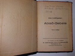1946. Dr. Jakob Sebastian nyugalmazott plébános - német nyelvű imakönyv - A LEGERŐSEBB BÚCSÚIMÁK