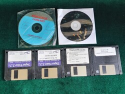 Retró PC driver/szoftver csomag – 2 CD + 4 floppy, Windows 95/98, teszteletlen