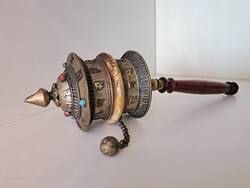 Eredeti tibeti buddhista kézi imamalom mantra tekerccsel