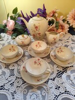 Eladó gyönyörű régi Bavaria porcelán teás készlet 4 csészével szegfű mintával!