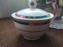 Retro Flirt (német) porcelán cukortartó tetővel