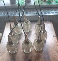 Mid-Century Modern Sciolari stílusú vízesés lámpa – 8 búra + 2 tartalék