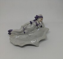 Ritka porcelán figurás gyűrűtartó,hamutál!