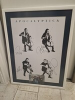 Apocalyptica poszter, összes tag aláírásával.