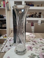 Eredeti Ajka Kristály Ólomkristály Váza (40,5 cm, 2,6 kg) – ÚJ, Gyári Dobozában!