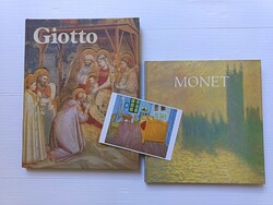 Művészeti Album Szett (Giotto, Claude Monet) + AJÁNDÉK Amszterdami Van Gogh Múzeumi Képeslap!