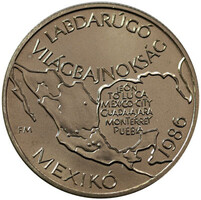 Labdarúgó Világbajnokság 100 Forint 1985 BU Mexico Térkép