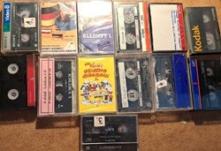 „13 db retro magnókazetta egyben – Sony, TDK, Kodak, nyelvoktató kazetták