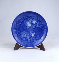 2A384 Régi oroszlános B&G Copenhagen porcelán dísztányér 15 cm