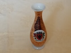 Porcelán váza Royal Bavaria Königliche Manufaktur kézzel készített aranyozott retro 15,5x6cm