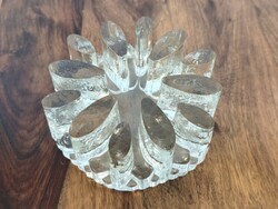Ritka Georg Schütte nyugat-német jégüveg edénymelegítő / mécsestartó (15,5 cm)