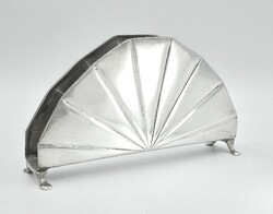 Ezüst (800) art deco, legyező alakú szalvétatartó