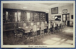 Budapest - M Kir Ferenc József Nevelőintézet egyetemi reálgimnázium - Tanári terem - régi képeslap