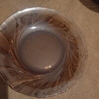 Duralex barna füstös üveg tálaló tál, átmérő: 28 cm, magasság: 5 cm.